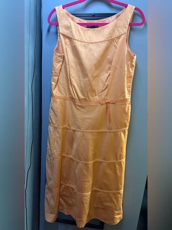 Liz Claiborne Dresses & Skirts - Liz Claiborne Orange Peach Midi A-Line Sheath Dress